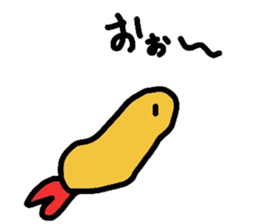 The character of the loose fried shrimp3 sticker #5292292