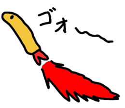 The character of the loose fried shrimp3 sticker #5292301