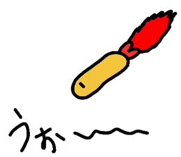 The character of the loose fried shrimp3 sticker #5292302