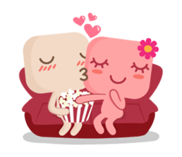 Lamour cute couple love sticker #5292339
