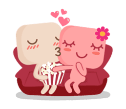 Lamour cute couple love sticker #5292339