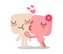 Lamour cute couple love sticker #5292342