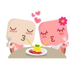 Lamour cute couple love sticker #5292349