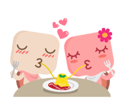 Lamour cute couple love sticker #5292349