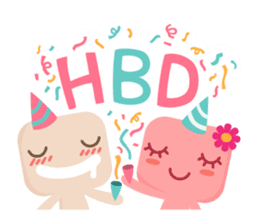 Lamour cute couple love sticker #5292361