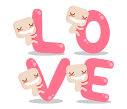 Lamour cute couple love sticker #5292363