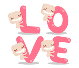 Lamour cute couple love sticker #5292363