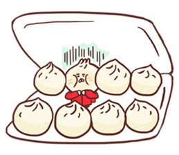 Dumpling cat! sticker #5292756