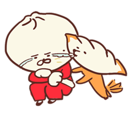 Dumpling cat! sticker #5292760