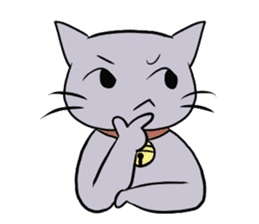 Funny cat 's face sticker #5294445