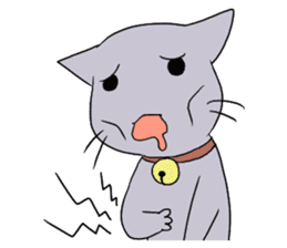 Funny cat 's face sticker #5294449