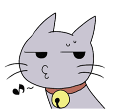Funny cat 's face sticker #5294450