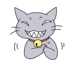 Funny cat 's face sticker #5294451