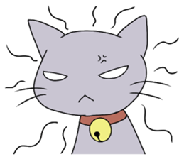 Funny cat 's face sticker #5294452