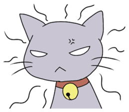 Funny cat 's face sticker #5294452