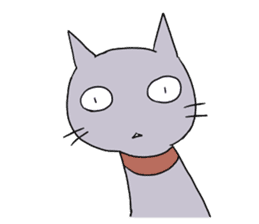 Funny cat 's face sticker #5294453