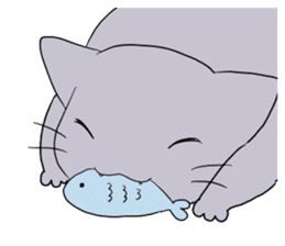 Funny cat 's face sticker #5294455
