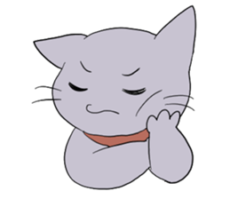 Funny cat 's face sticker #5294457