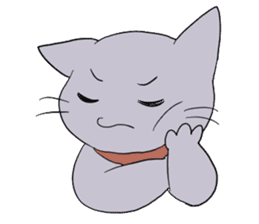 Funny cat 's face sticker #5294457