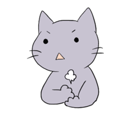 Funny cat 's face sticker #5294458
