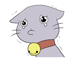 Funny cat 's face sticker #5294460