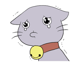 Funny cat 's face sticker #5294460