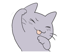 Funny cat 's face sticker #5294461