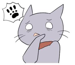 Funny cat 's face sticker #5294462