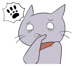 Funny cat 's face sticker #5294462