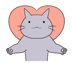 Funny cat 's face sticker #5294463