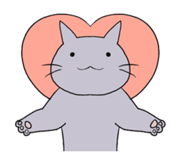 Funny cat 's face sticker #5294463