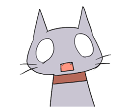 Funny cat 's face sticker #5294464