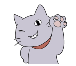 Funny cat 's face sticker #5294466