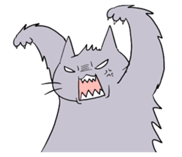 Funny cat 's face sticker #5294471