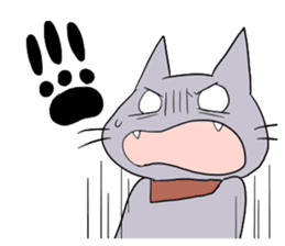 Funny cat 's face sticker #5294472