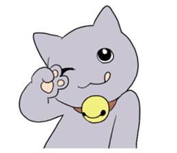 Funny cat 's face sticker #5294474