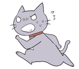 Funny cat 's face sticker #5294475