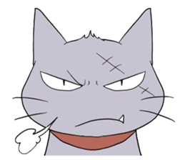 Funny cat 's face sticker #5294479