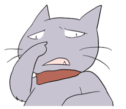 Funny cat 's face sticker #5294480
