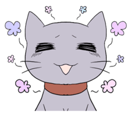Funny cat 's face sticker #5294481