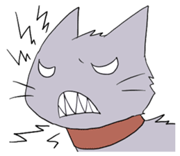 Funny cat 's face sticker #5294483