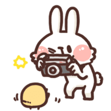 Rabbit and chick sticker #5294512