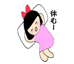 Usually women Momo-chan sticker #5295569