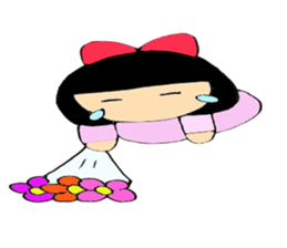 Usually women Momo-chan sticker #5295600