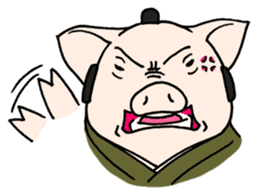SAMURAI Pig sticker #5296328