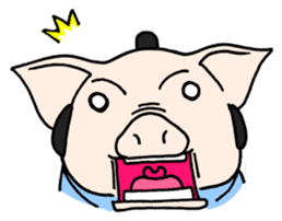 SAMURAI Pig sticker #5296341