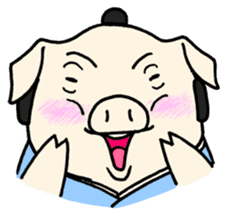 SAMURAI Pig sticker #5296358