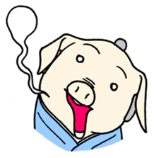 SAMURAI Pig sticker #5296362