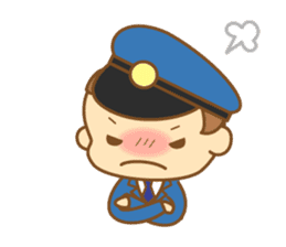 baby in uniform sticker #5298009