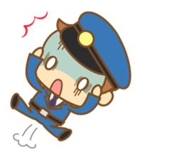 baby in uniform sticker #5298012